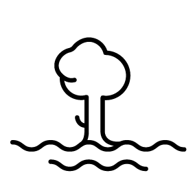 Symbool overstromingsgevoelig gebied perceel